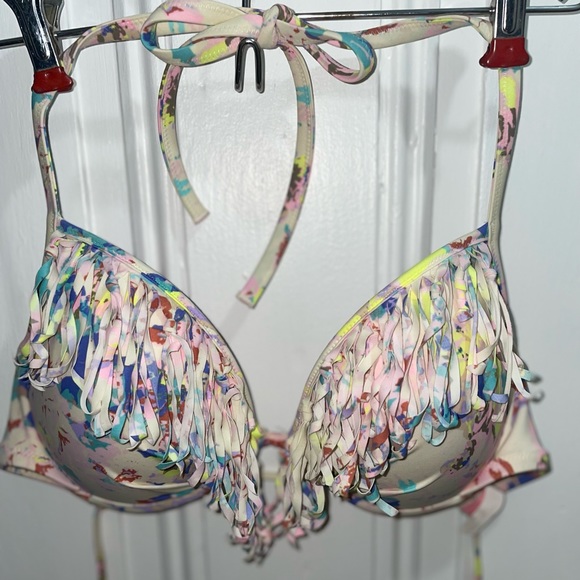 •VS• The Fabulous- Swim Bra Top• Fringe• 32DD - Picture 3 of 6